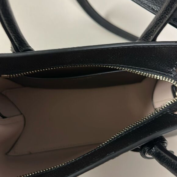 kate spade Eva Black Pebbled Leather Mid Sized  Satchel Crossbody Bag - Picture 4 of 10